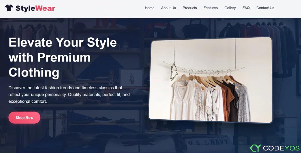 Preview of Clothes Company Website HTML Template item