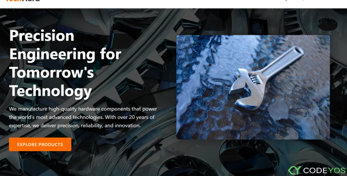 Preview of Hardware Company Website HTML Template item